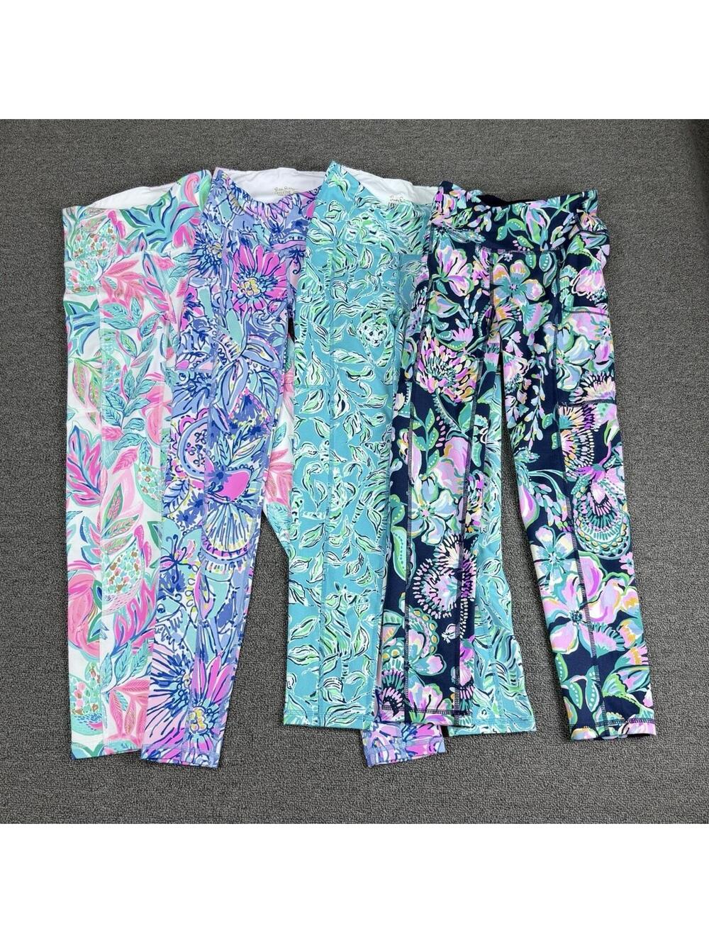 Lilly Pulitzer UPF 50 Luxletic Leggings Women XXS Bundle Of 4 Preppy Coastal